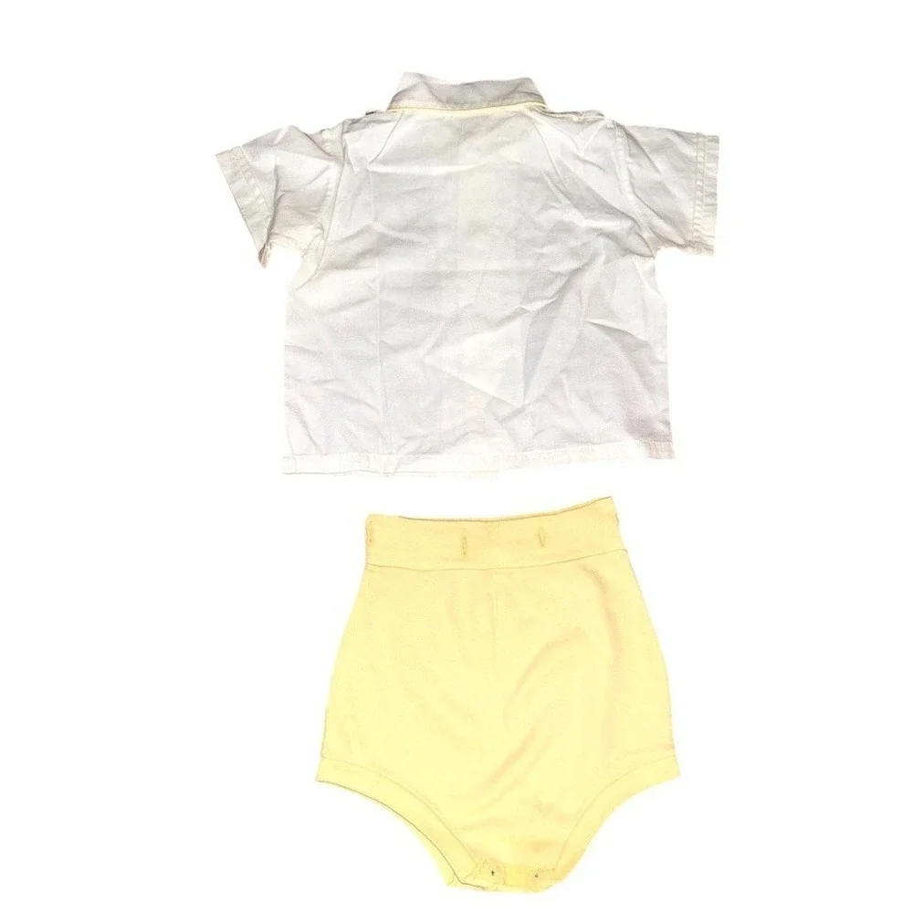 Vintage Thomas Baby 2pc Outfit Set Shirt & Diaper Cover Bloomer 6-12 months 1970